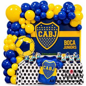 SET DE GLOBOS ARCO XL FELIZ CUMPLEA�OS BOCA XYL 67 UNIDADES